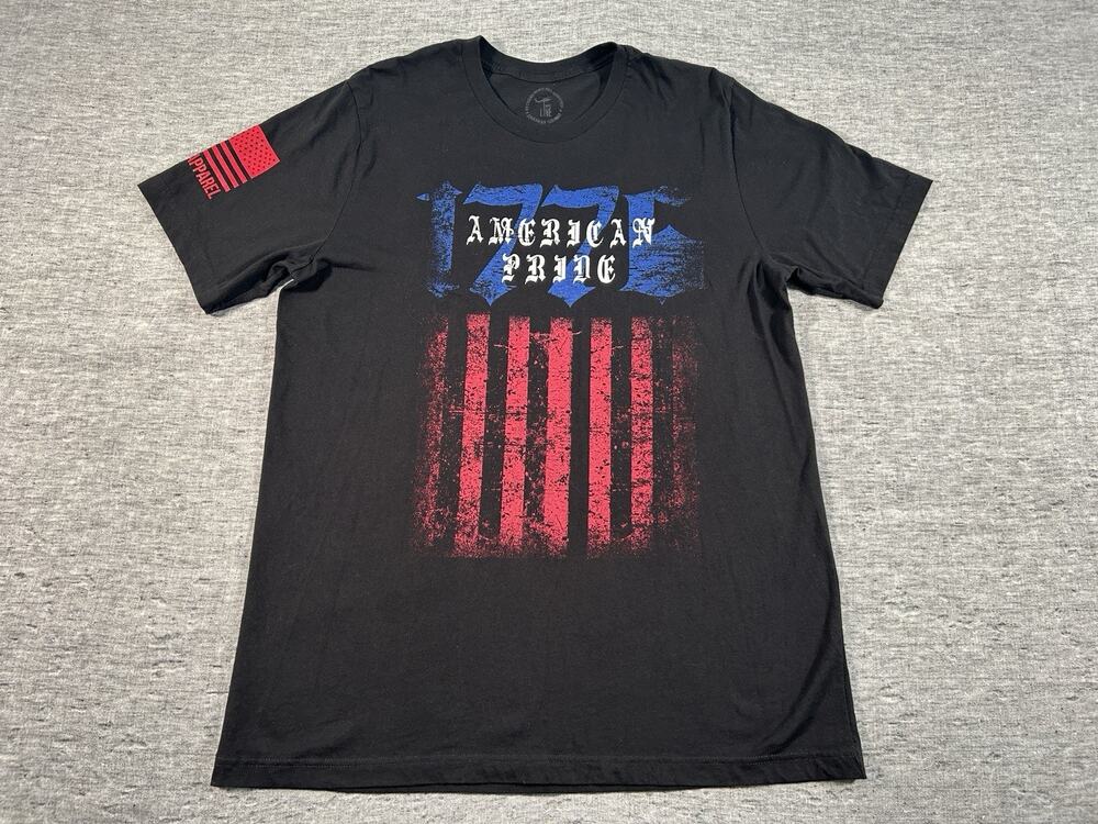 Nine Line Shirt Mens Extra Large Black American Pride 1776 Veteran Military USA